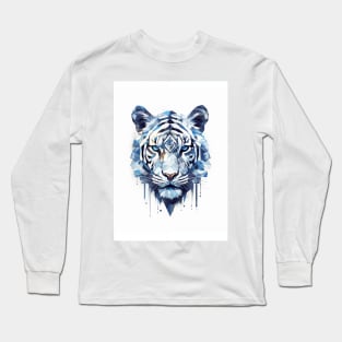 Poly Art White Tiger Long Sleeve T-Shirt